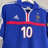 2000/02 FRANCE ZIDANE #10 HOME SHIRT (M) ADIDAS