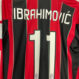 2012/13 AC MILAN IBRAHIMOVIC #11 L/S C/L HOME SHIRT (M) ADIDAS