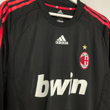 2009/10 AC MILAN MALDINI #3 *PLAYER ISSUE* L/S THIRD SHIRT (XXL) ADIDAS