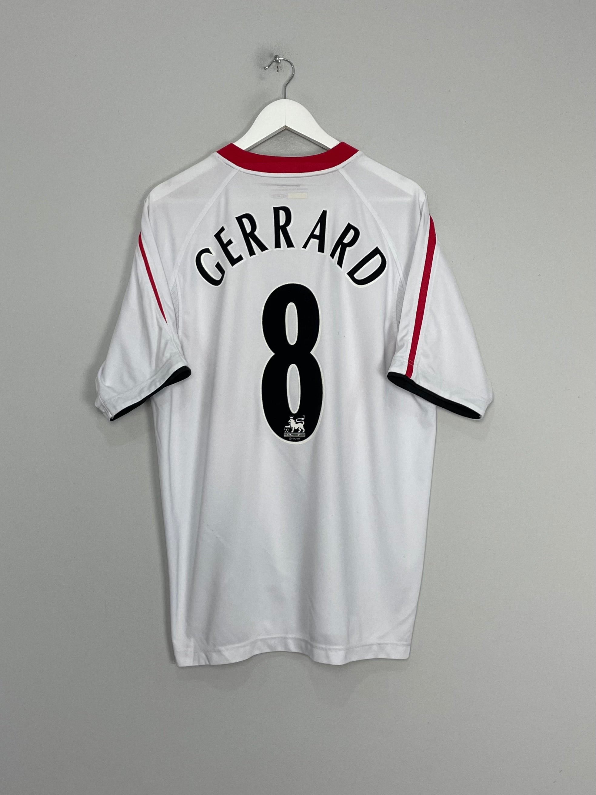 2005/06 LIVERPOOL GERRARD #8 AWAY SHIRT (L) REEBOK