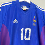 2002/04 FRANCE ZIDANE #10 HOME SHIRT (L) ADIDAS