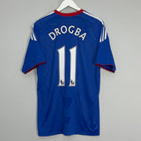 2010/11 CHELSEA DROGBA #11 HOME SHIRT (M) ADIDAS