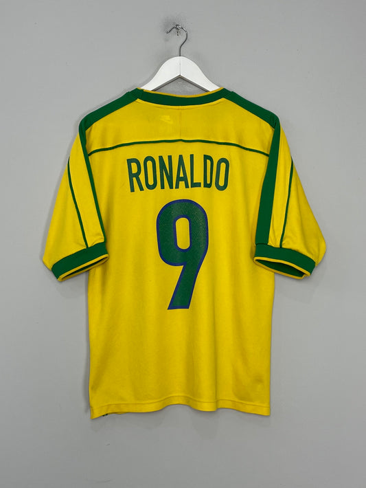 1998/00 BRAZIL RONALDO #9 HOME SHIRT (M) NIKE