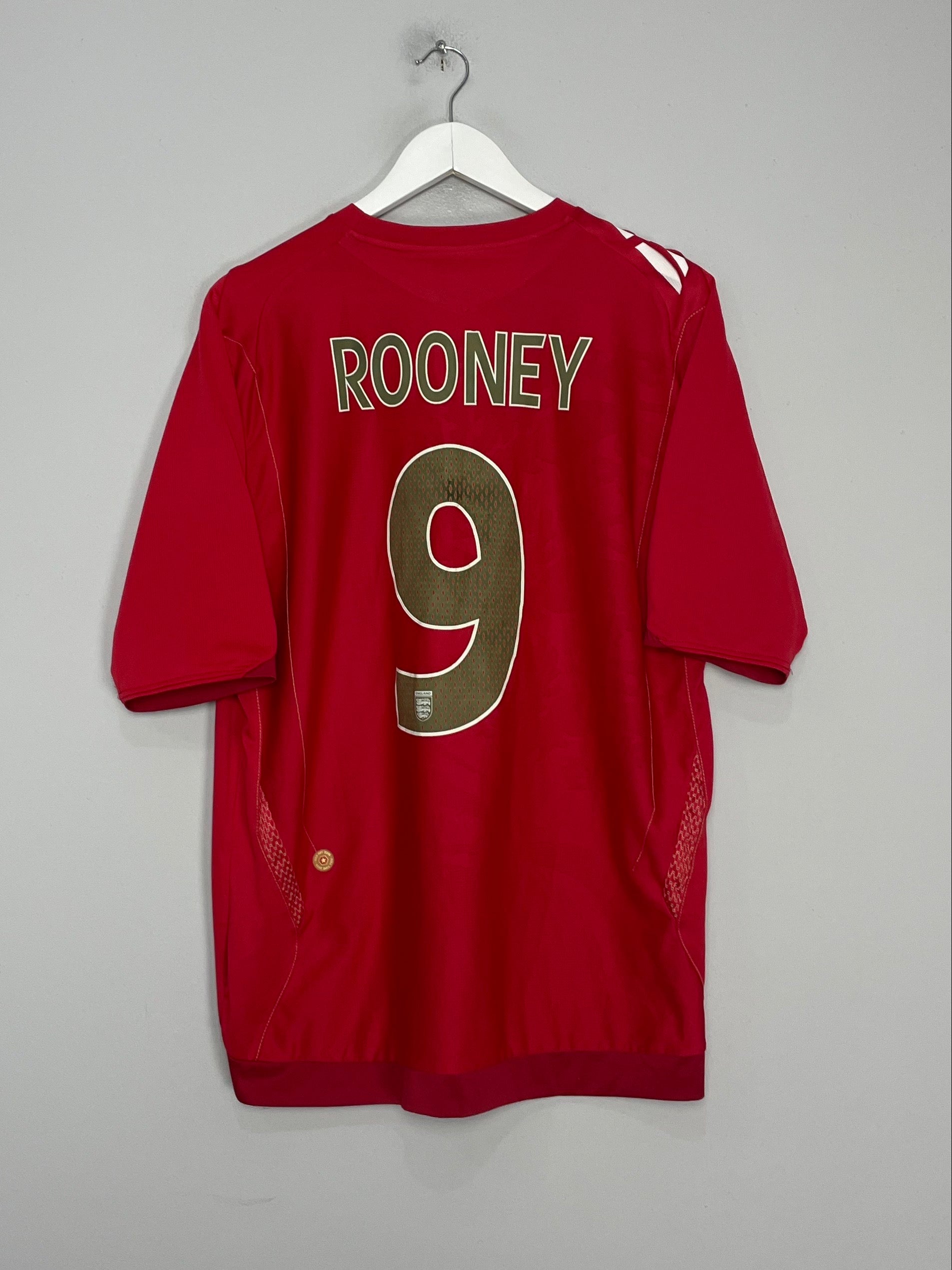 2006/08 ENGLAND ROONEY #9 AWAY SHIRT (XL) UMBRO