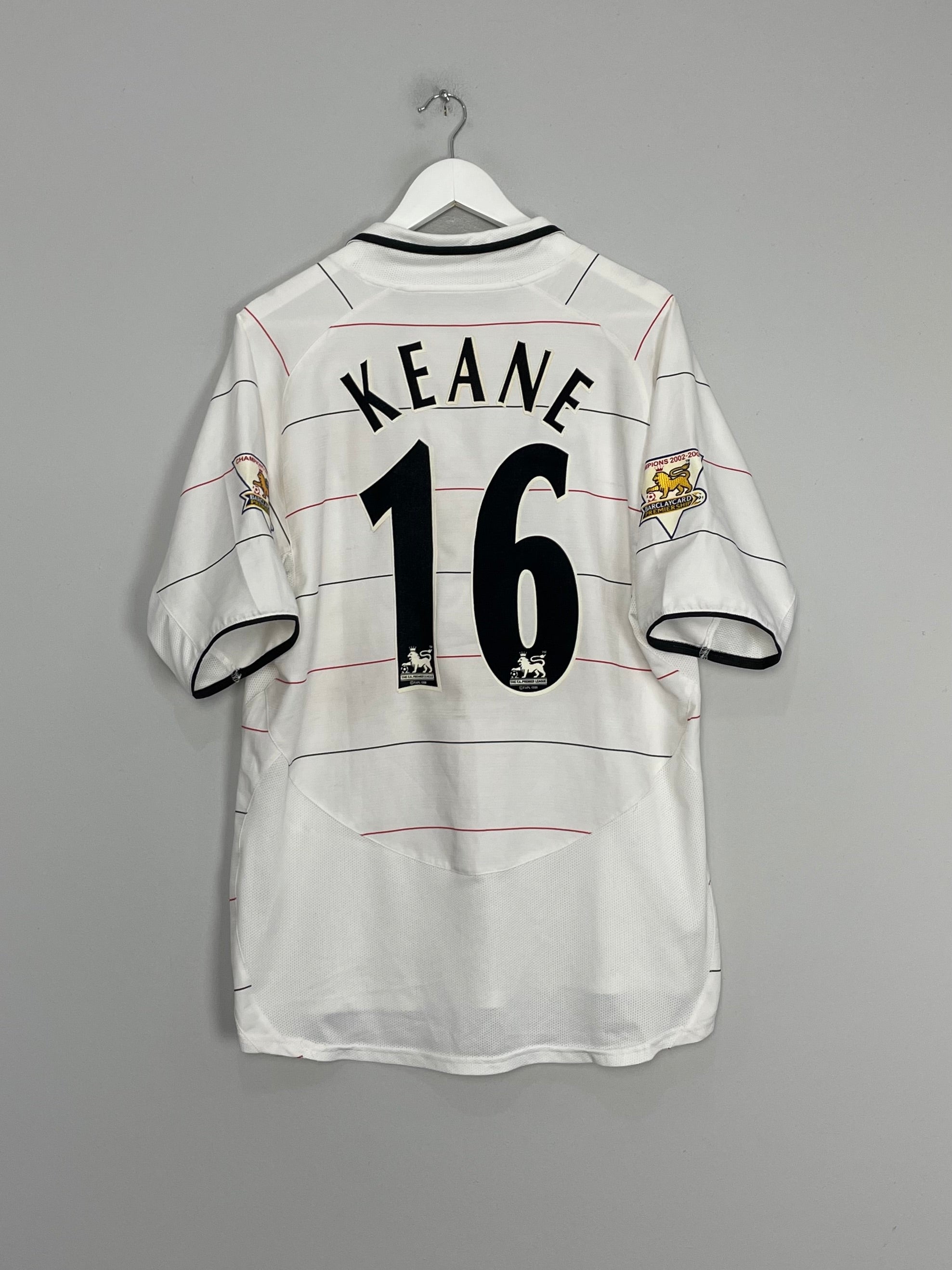 2003/05 MANCHESTER UNITED KEANE #16 AWAY SHIRT (L) NIKE