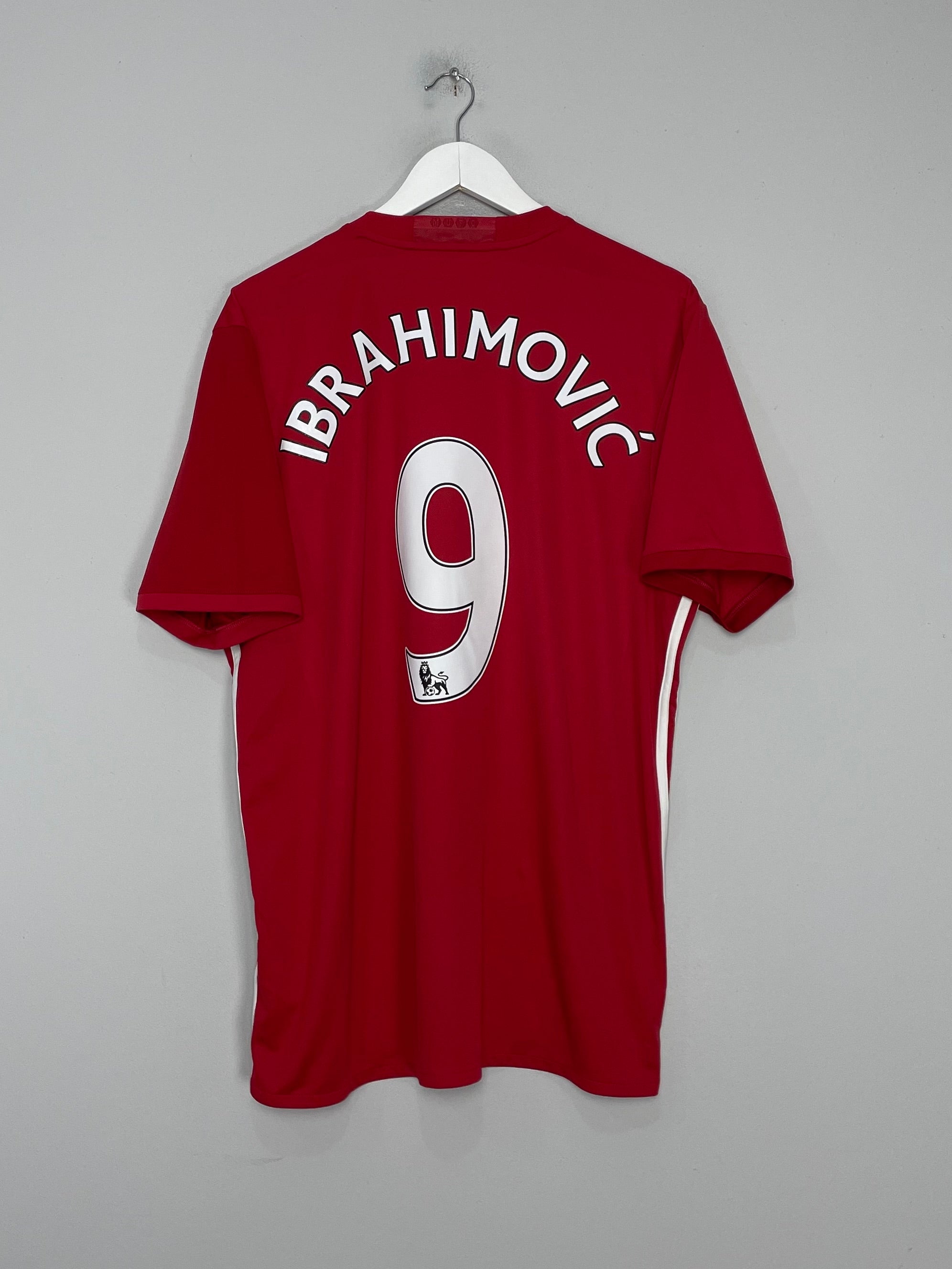 2016/17 MANCHESTER UNITED IBRAHIMOVIC #9 HOME SHIRT (XL) ADIDAS