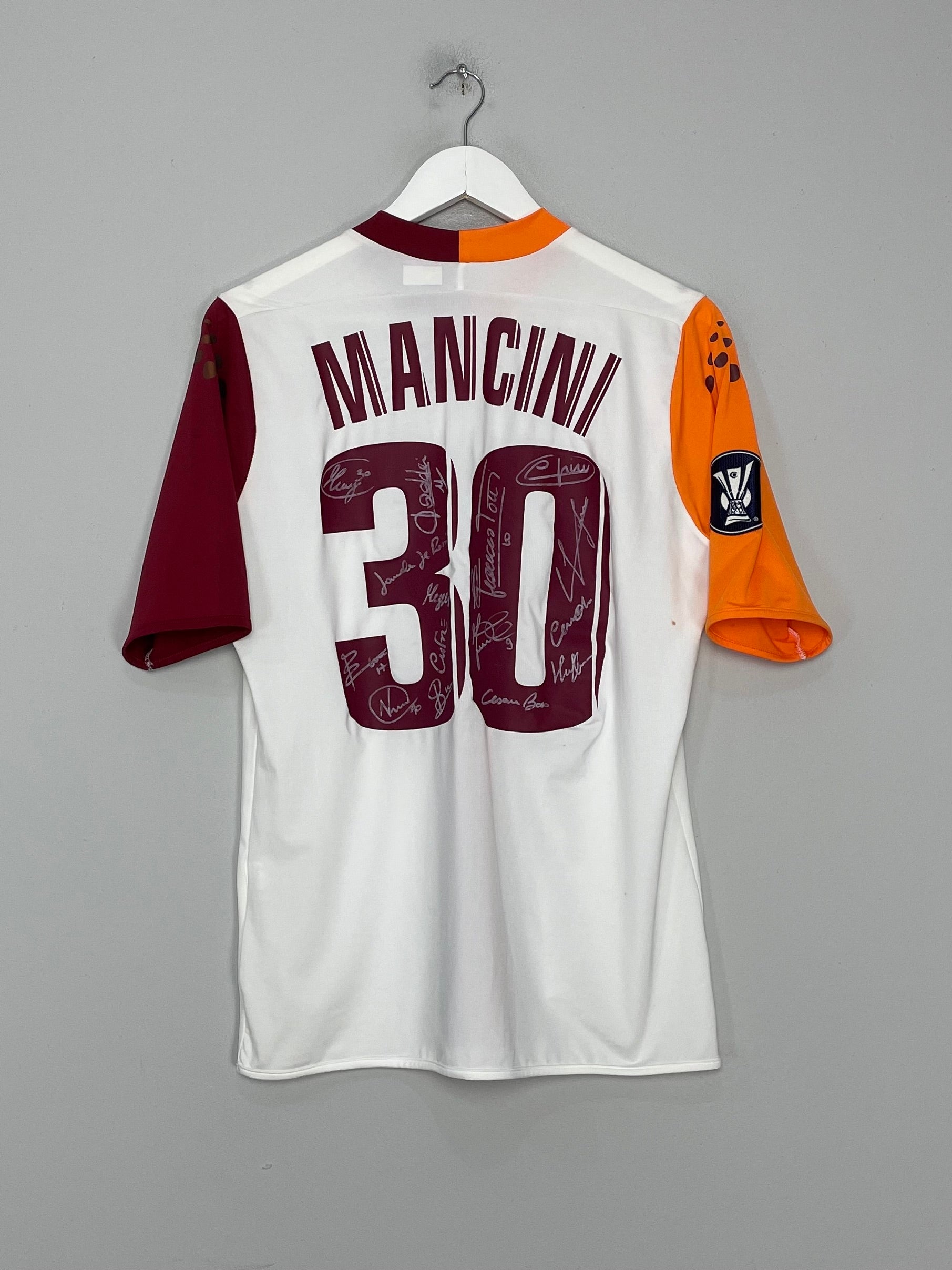 2005/06 ROMA MANCINI #30 *SQUAD SIGNED* MATCH ISSUE AWAY SHIRT (L) DIADORA