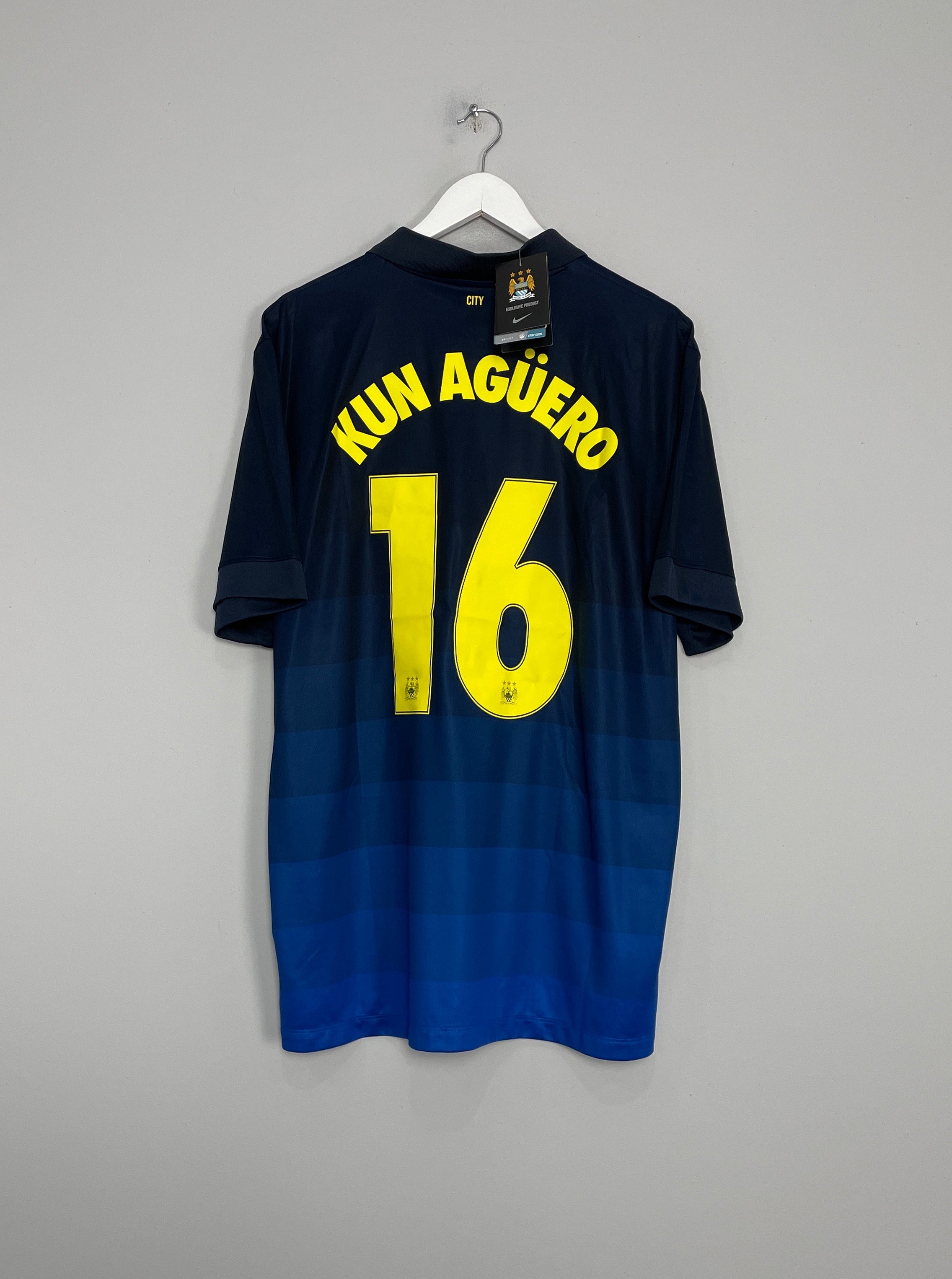 2014/15 MANCHESTER CITY AGUERO #16 *BNWT* AWAY SHIRT (XL) NIKE