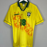 1994 BRAZIL RONALDINHO #18 HOME SHIRT (L) UMBRO