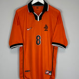 1998/00 NETHERLANDS BERGKAMP #8 HOME SHIRT (L) NIKE