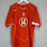 2004/05 NETHERLANDS SNEIJDER #14 HOME SHIRT (L) NIKE