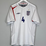 2005/07 ENGLAND GERRARD #4 HOME SHIRT (L) UMBRO