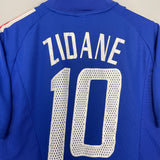 2002/04 FRANCE ZIDANE #10 HOME SHIRT (M) ADIDAS