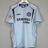 2005/06 CHELSEA DROGBA #15 C/L AWAY SHIRT (M) UMBRO