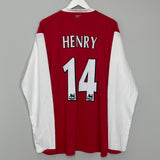 2006/08 ARSENAL HENRY #14 L/S HOME SHIRT (XXL) NIKE