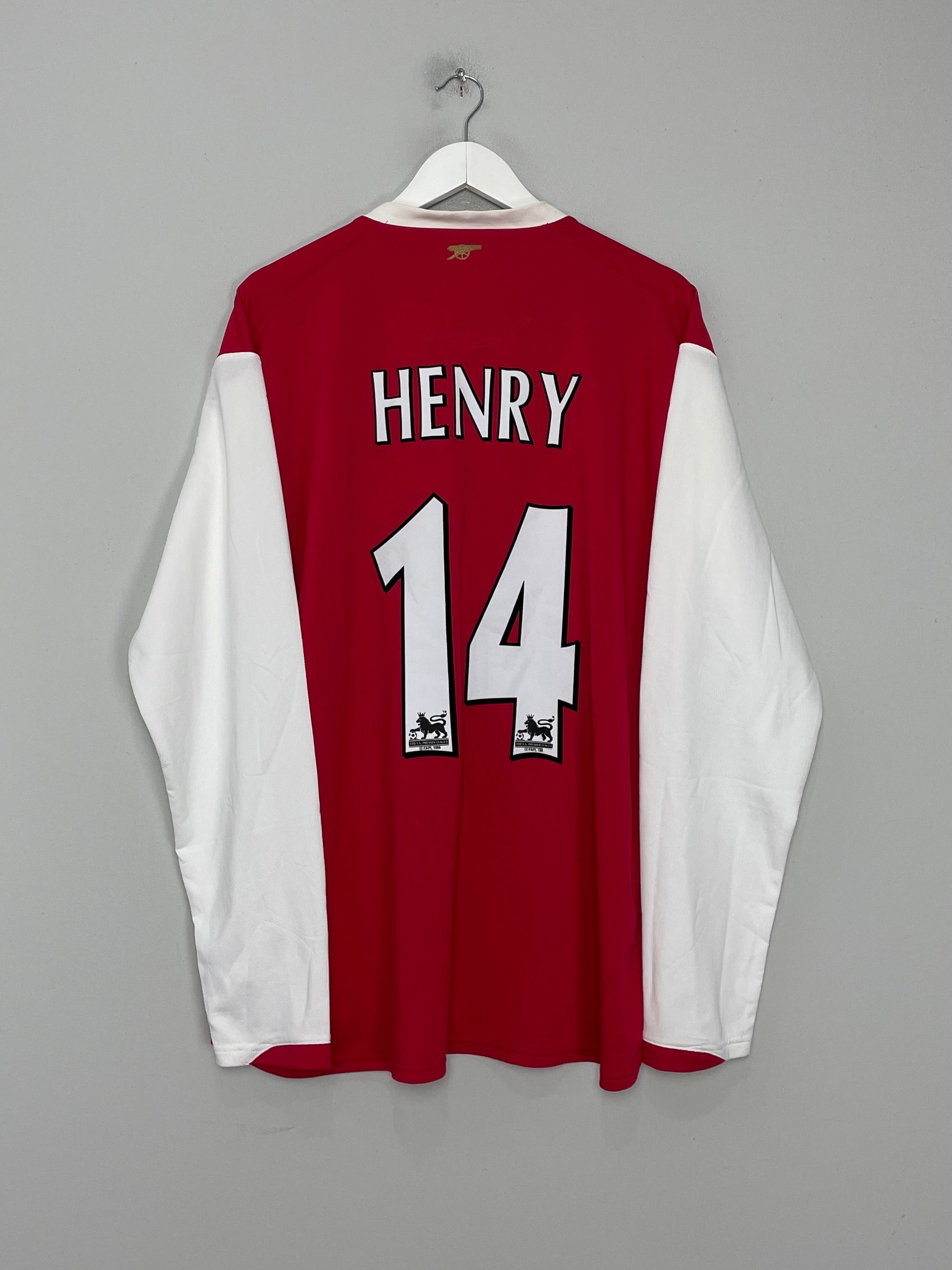 2006/08 ARSENAL HENRY #14 L/S HOME SHIRT (XXL) NIKE