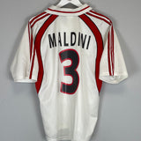 2000/02 AC MILAN MALDINI #3 AWAY SHIRT (M) ADIDAS