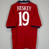 1999/01 ENGLAND HESKEY #19 AWAY SHIRT (XL) UMBRO