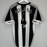 2001/03 NEWCASTLE SOLANO #4 HOME SHIRT (M) ADIDAS