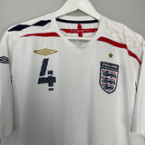 2007/09 ENGLAND GERRARD #4 HOME SHIRT (XL) UMBRO