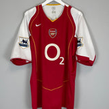 2004/05 ARSENAL BERGKAMP #10 HOME SHIRT (XXL) NIKE