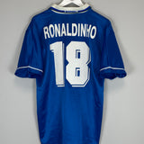 1994 BRAZIL RONALDINHO #18 AWAY SHIRT (L) UMBRO