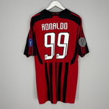 2007/08 AC MILAN RONALDO #9 *SUPER CUP* HOME SHIRT (XL) ADIDAS