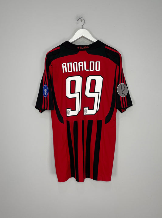 2007/08 AC MILAN RONALDO #9 *SUPER CUP* HOME SHIRT (XL) ADIDAS