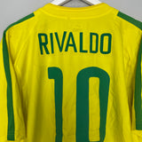 2002/04 BRAZIL RIVALDO #10 HOME SHIRT (XL) NIKE