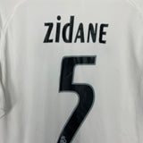 2005/06 REAL MADRID ZIDANE #5 HOME SHIRT (M) ADIDAS