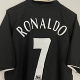 2003/05 MANCHESTER UNITED RONALDO #7 *STAND UP TO RACISM* AWAY SHIRT (M) NIKE