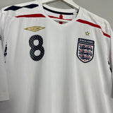 2007/09 ENGLAND LAMPARD #8 HOME SHIRT (XL) UMBRO