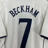 2001/03 ENGLAND BECKHAM #7 HOME SHIRT (XL) UMBRO