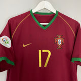 2006/08 PORTUGAL C.RONALDO #17 HOME SHIRT (M) NIKE