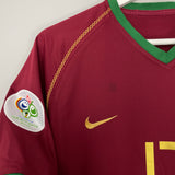 2006/08 PORTUGAL C.RONALDO #17 HOME SHIRT (M) NIKE