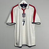 2003/05 ENGLAND BECKHAM #7 HOME SHIRT (XL) UMBRO