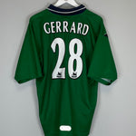 1999/00 LIVERPOOL GERRARD #28 AWAY SHIRT (L) REEBOK