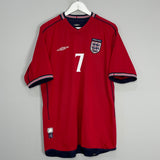 2002/04 ENGLAND BECKHAM #7 AWAY SHIRT (L) UMBRO