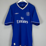 2003/05 CHELSEA MAKELELE #4 HOME SHIRT (XL) UMBRO