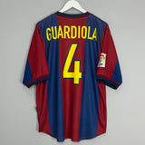 1998/00 BARCELONA GUARDIOLA #4 HOME SHIRT (L) NIKE