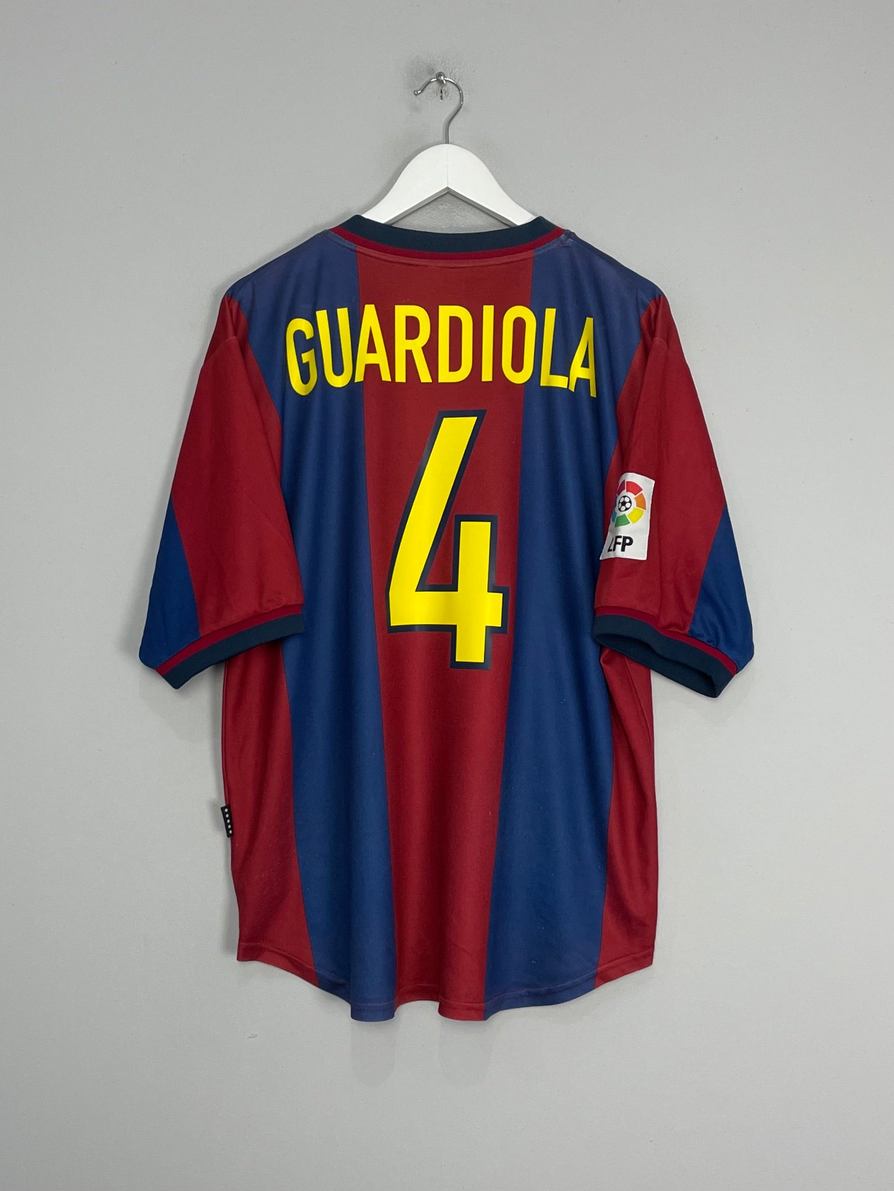 1998/00 BARCELONA GUARDIOLA #4 HOME SHIRT (L) NIKE