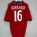 1999/01 ENGLAND GERRARD #16 AWAY SHIRT (XL) UMBRO