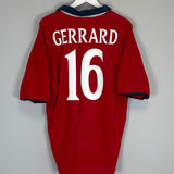 1999/01 ENGLAND GERRARD #16 AWAY SHIRT (XL) UMBRO