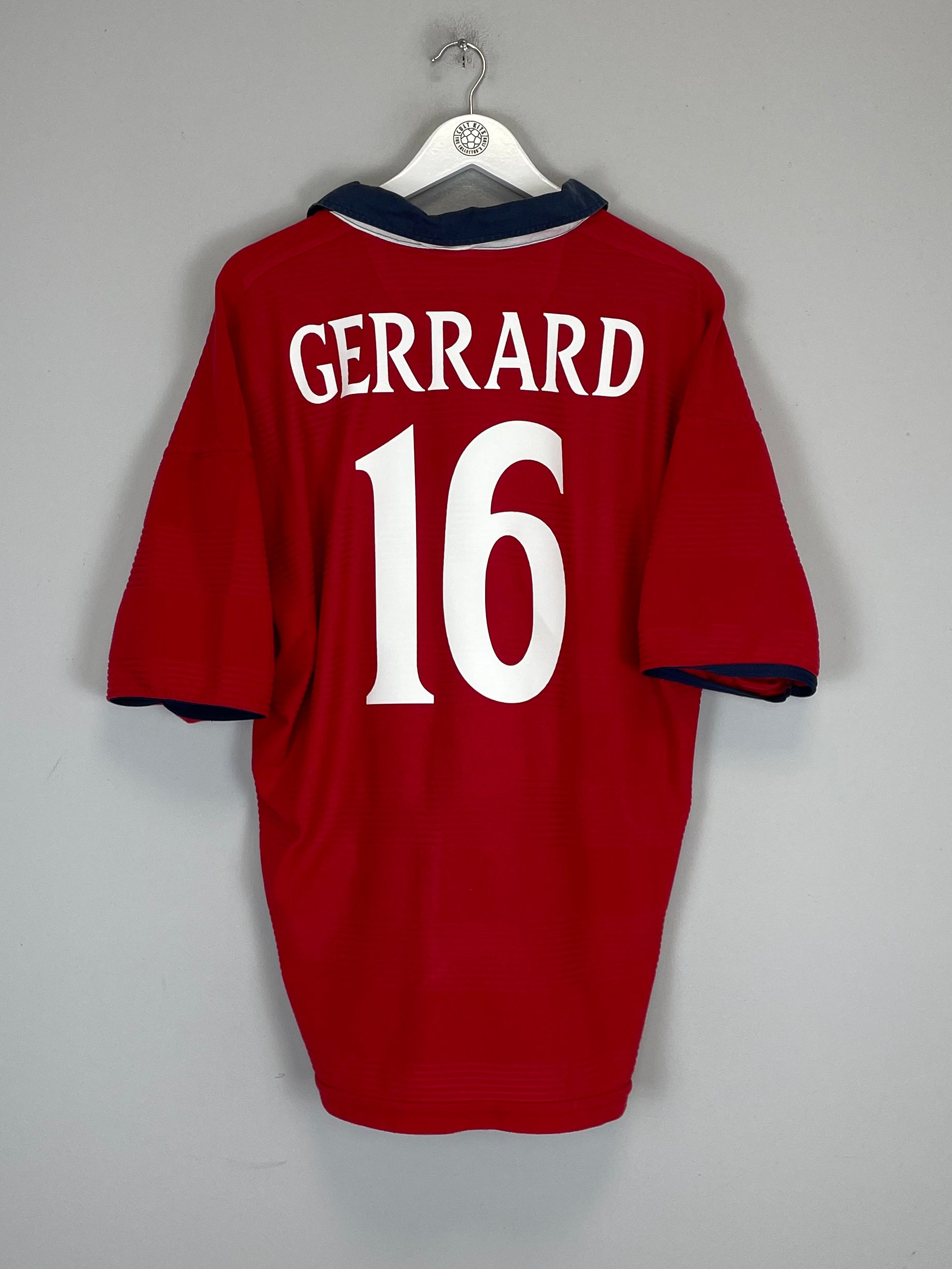 1999/01 ENGLAND GERRARD #16 AWAY SHIRT (XL) UMBRO