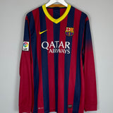 2013/14 BARCELONA MESSI #10 L/S HOME SHIRT (XL) NIKE