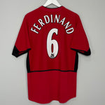 2002/04 MANCHESTER UNITED FERDINAND #6 HOME SHIRT (L) NIKE