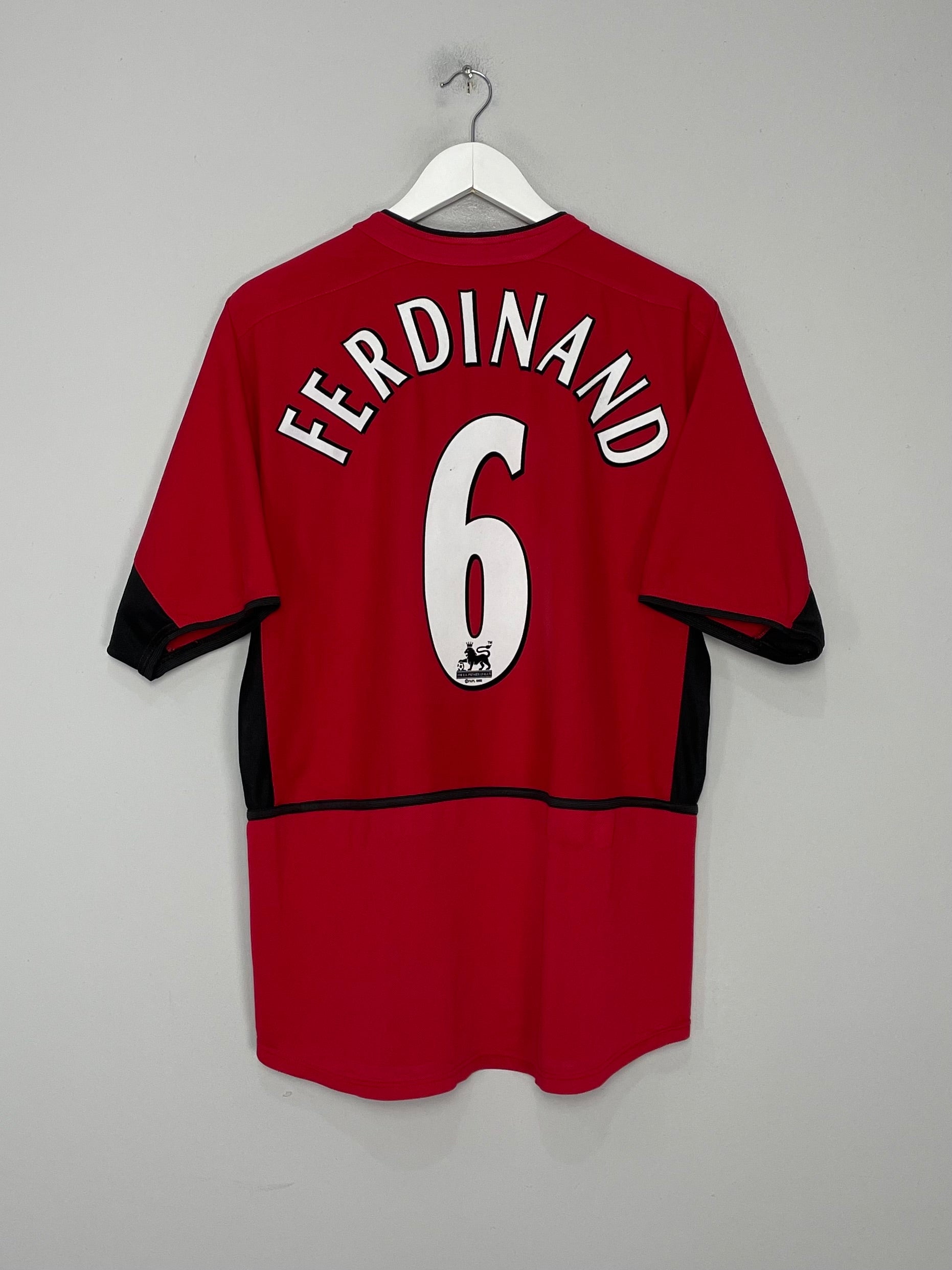 2002/04 MANCHESTER UNITED FERDINAND #6 HOME SHIRT (L) NIKE