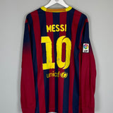 2013/14 BARCELONA MESSI #10 L/S HOME SHIRT (XL) NIKE