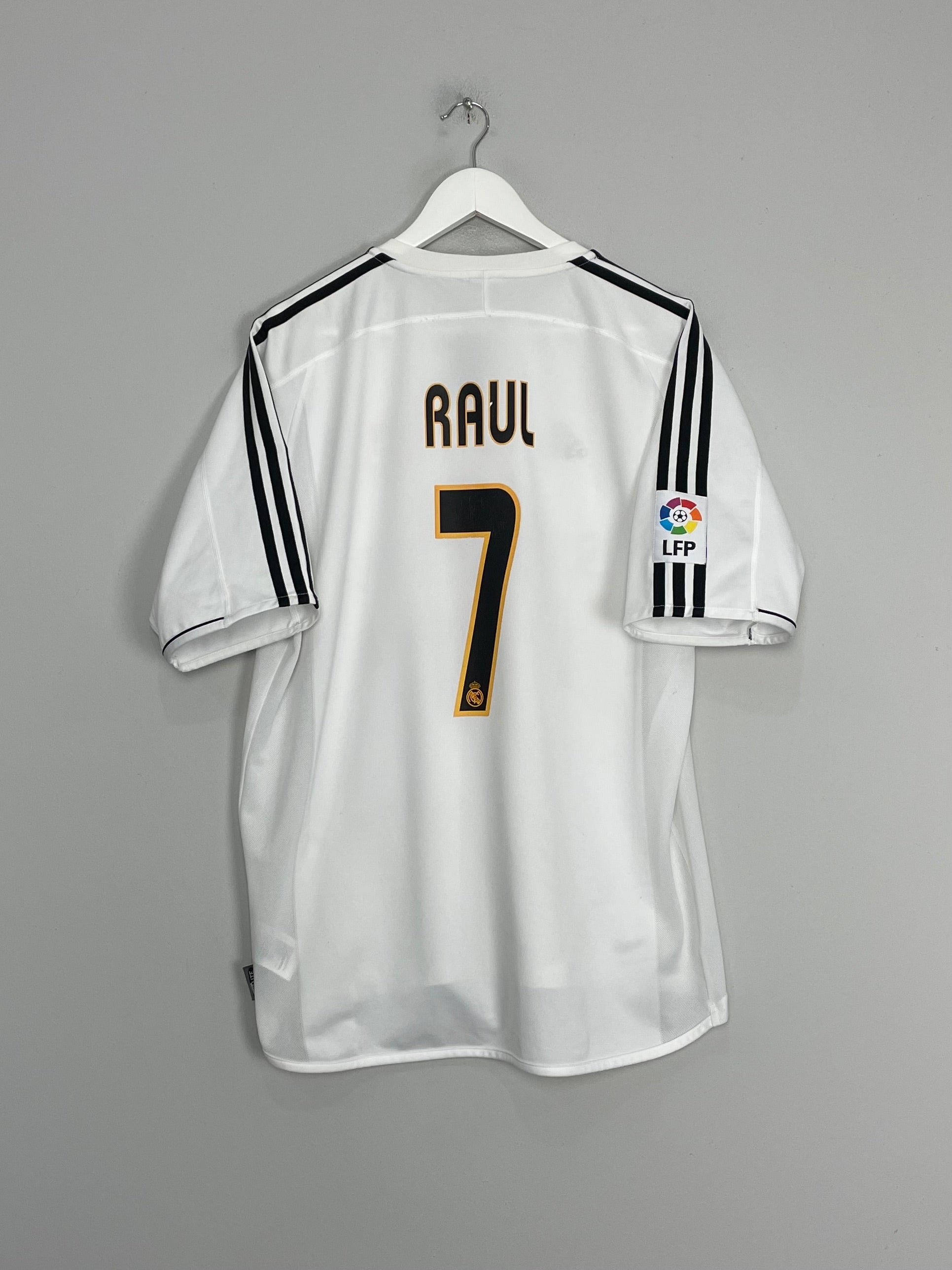 2003/04 REAL MADRID RAUL #7 HOME SHIRT (L) ADIDAS