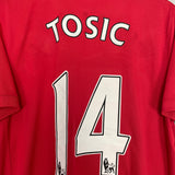 2009/10 MANCHESTER UNITED TOSIC #14 HOME SHIRT (L) NIKE